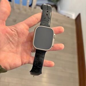 Apple Silver Smartwatch with Black Strap